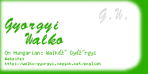 gyorgyi walko business card